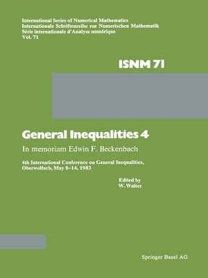 cover image of General Inequalities 4